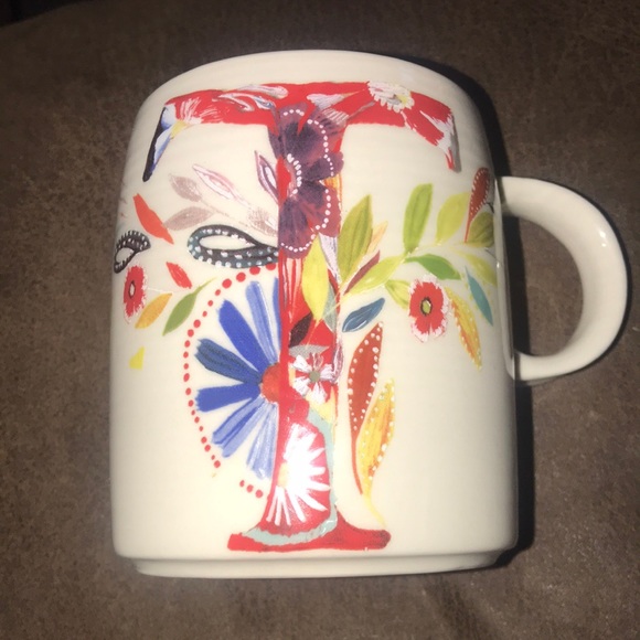 Anthropologie Starla M. Halfmann Petal Pallette, Monogram Mug-choose 1@ checkout - Picture 2 of 15